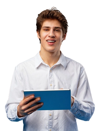 Student with tablet