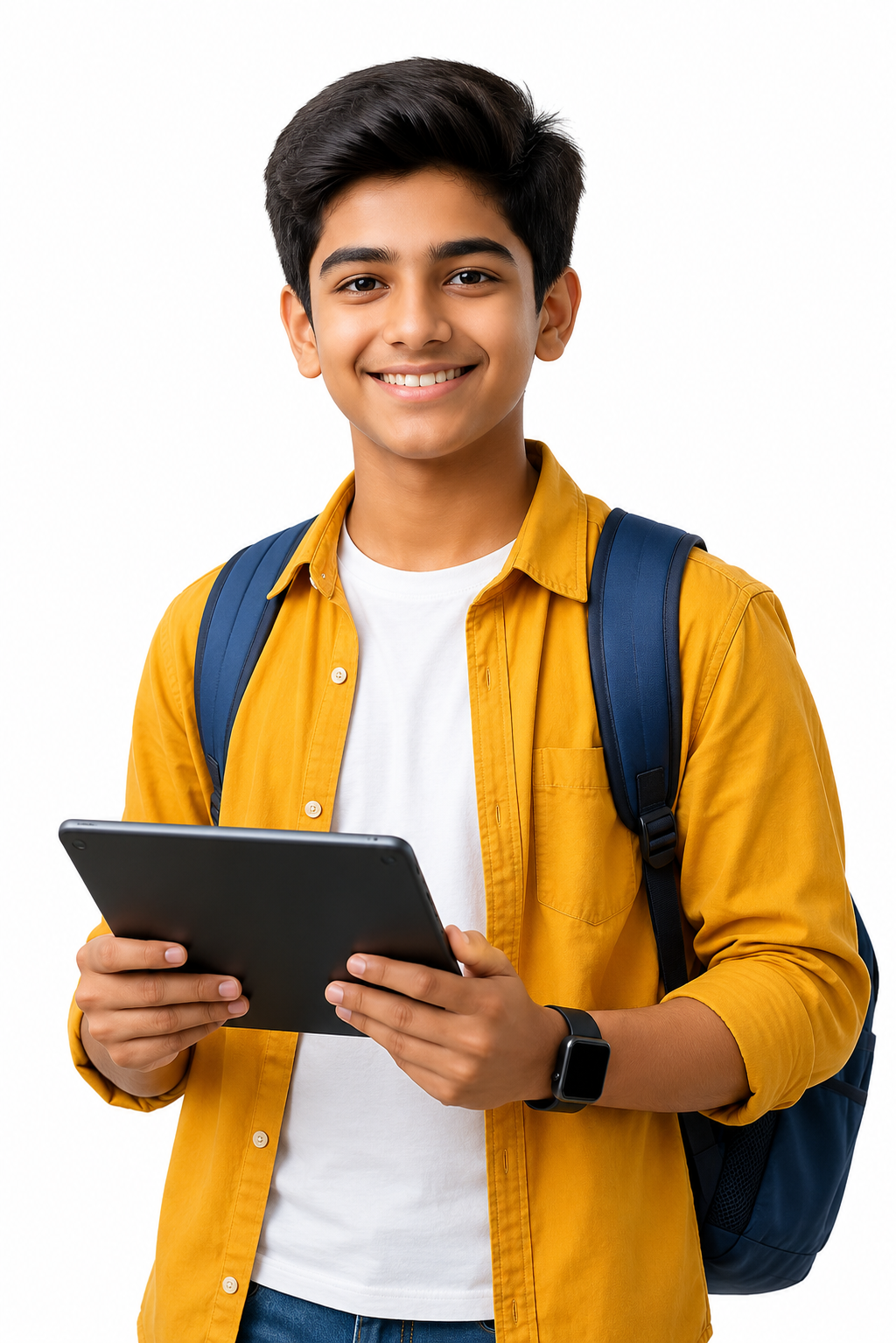 Student with tablet